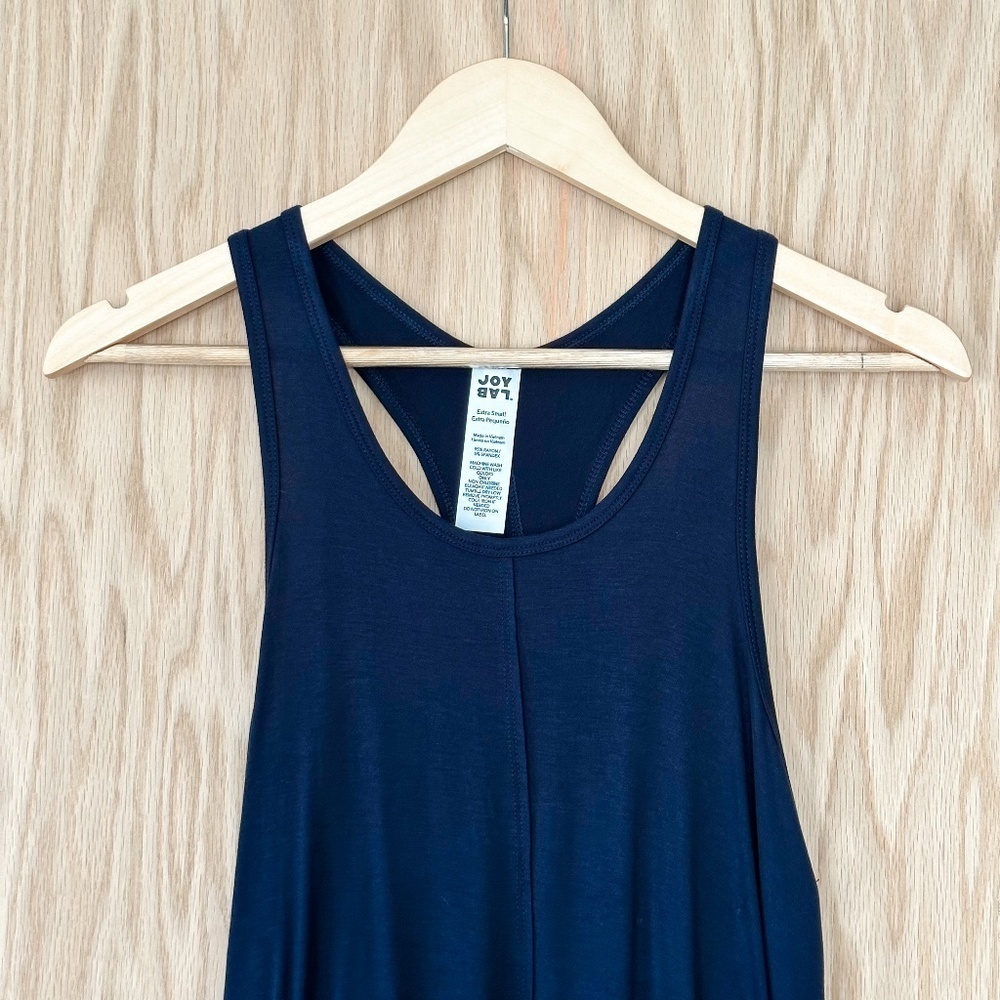 JoyLab Racerback Navy Blue Tank Top - Picture 2 of 6